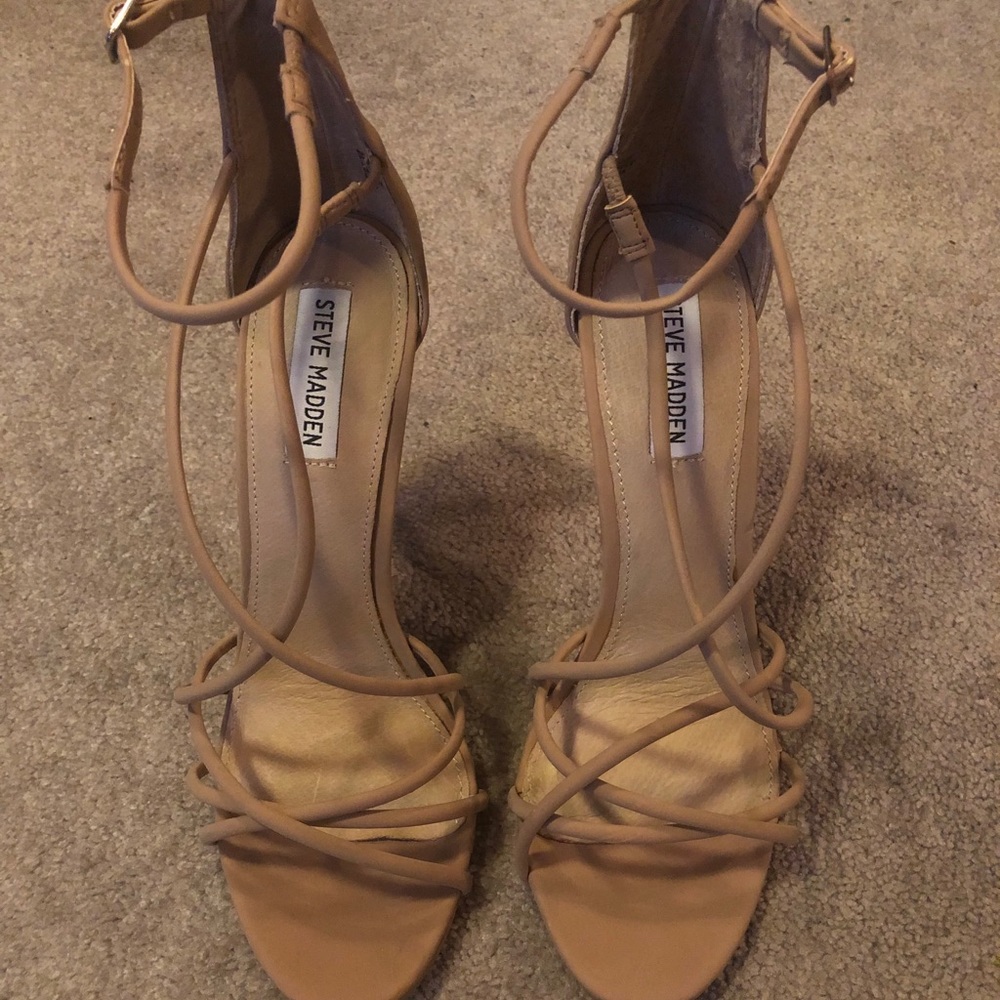 Strappy Steve Madden Heels - Nude
